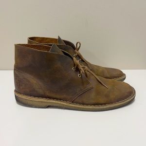 Clark’s Men’s Desert Boots Beeswax Size 13 Brown Crepe Sole